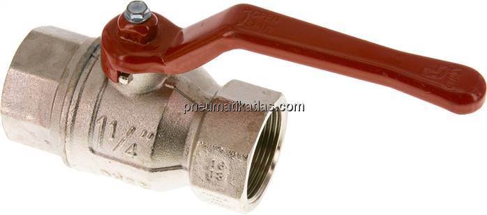 Messing-Kugelhahn, Rp 1-1/4", -0,9 bis 30 bar, voller Durchgang