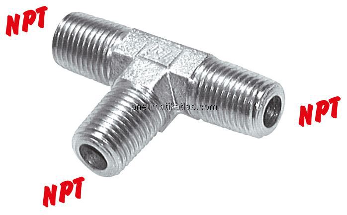 Exemplarische Darstellung: T-Stück mit NPT-Gewinde