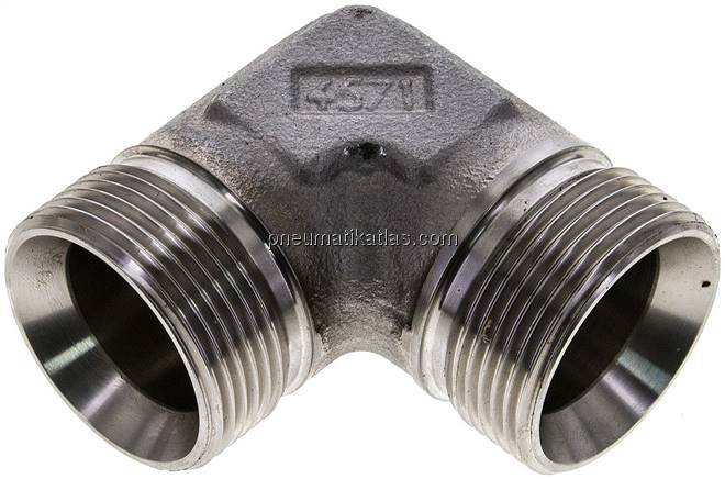 90°-Winkel, 60°Konus G 1-1/4"-G 1-1/4" (AG), V4A