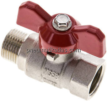 Messing-Kugelhahn, Eco-Line, R 3/8" / Rp 3/8", 0 - 25bar