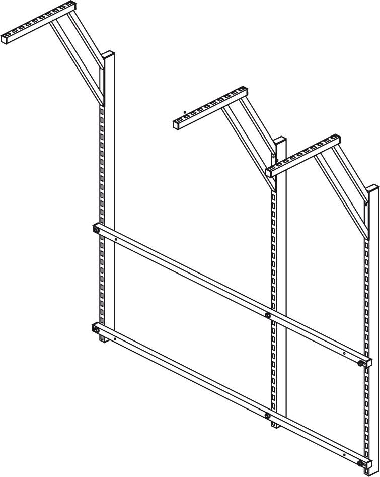 Tischaufbau m4p 3 Säulen, 1685 breit