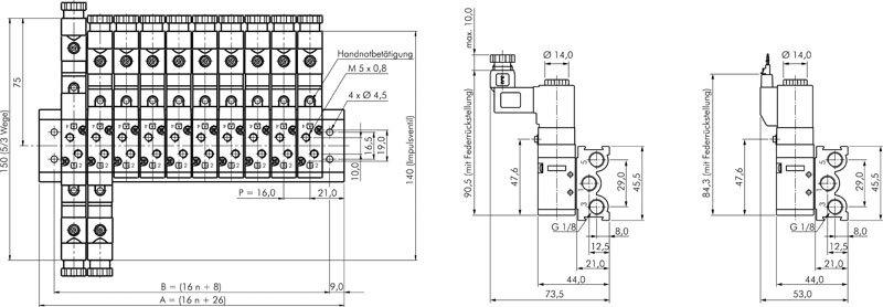 Zeichnung: Mehrfachanschlussplatte