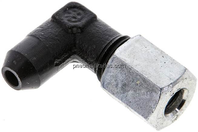 Winkel-Anschweißverschraubung 6 L (M12x1,5), Stahl phosphatiert