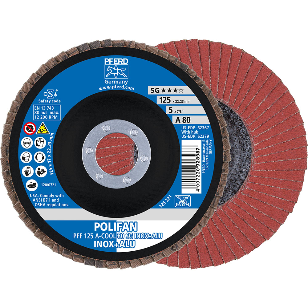 POLIFAN-Fächerscheiben PFF 125 A-COOL 80 SG INOX+ALU