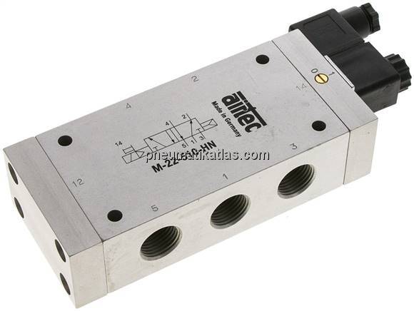 5/2-Wege Magnetventil, G 1/2", Luftfeder, 115 V AC, Standard