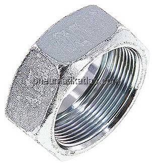 Überwurfmutter DN25, M 38x1,5, Bohrung 31,0mm, Stahl verzinkt