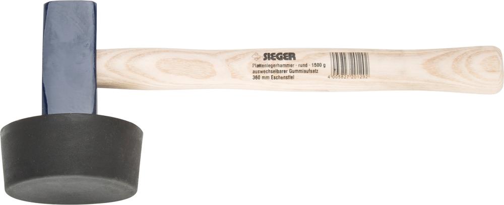 Plattenlegerhammer 1500g rund geschraubt Sieger