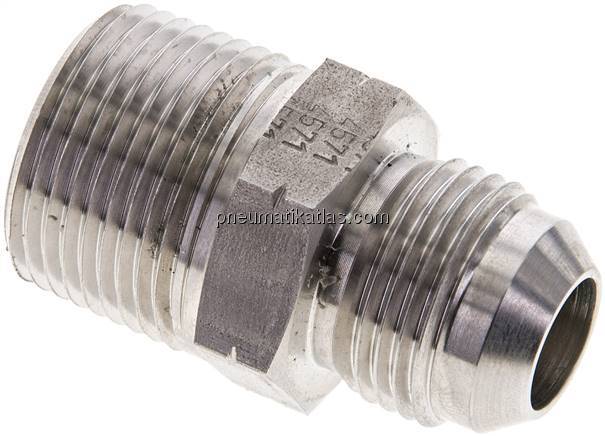 Doppelnippel NPT 3/4"-UNF 7/8"-14(JIC), 1.4571