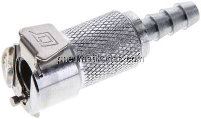 Kupplungsdose (MC) mit Schlauchtülle, Messing verchromt