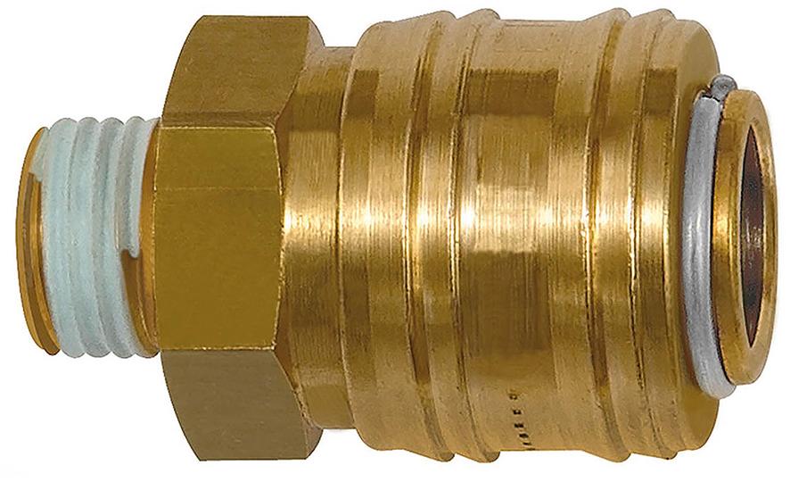 SchnellverschlusskupplungNW 7,2, Messing, connect-line, AG G1/2" RIEGLER