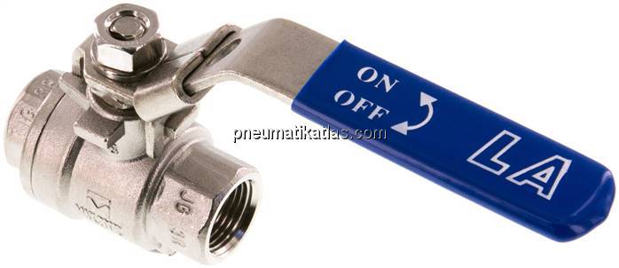 Edelstahl-Kugelhahn, Eco-Line leicht, G 1/4", 0 - 63bar