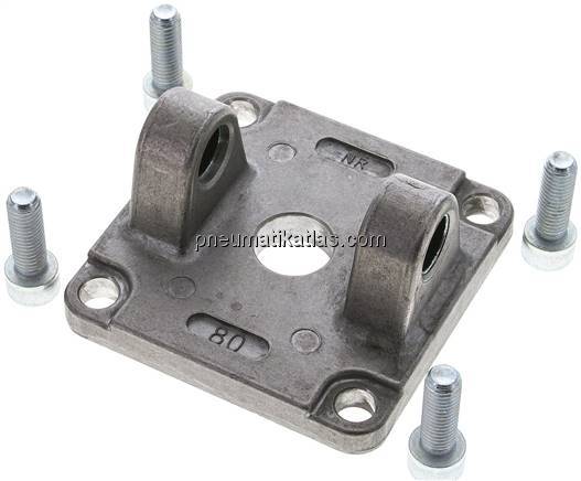 Gabelschwenkbefestigung für Kompaktzylinder 80 mm