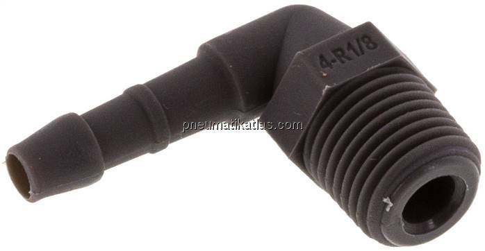 Winkel-Gewindetülle R 1/8"-4mm, PA 6