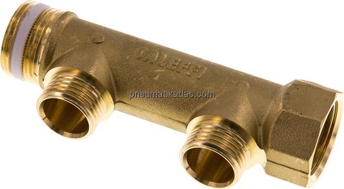 Verteilerrohr G 3/4"(IG/AG), Abgang 2x G 1/2" (AG)