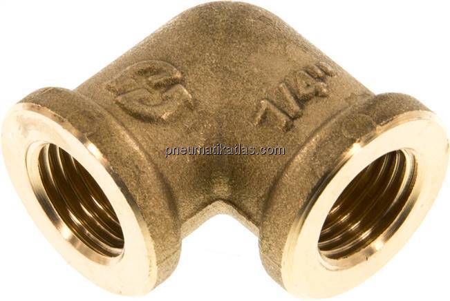 90°-Winkel G 1/4" (IG), Messing