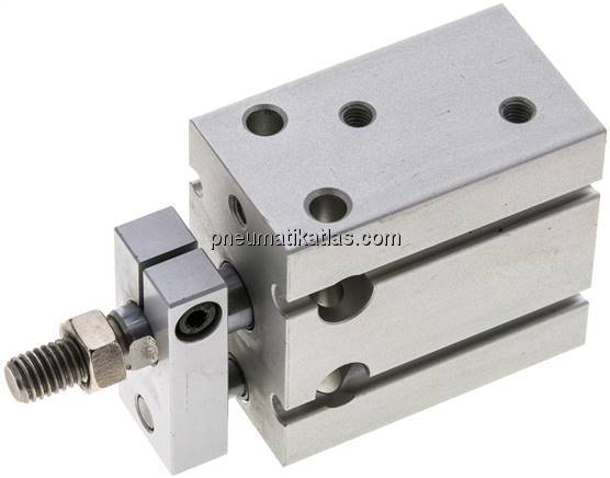 Direktmontagezylinder, Kolben 25mm,Hub 5mm, verdrehgesicherte Kolbenstange
