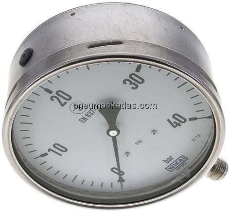 Sicherheits-Manometer senkrecht, 160mm, 0 - 40 bar