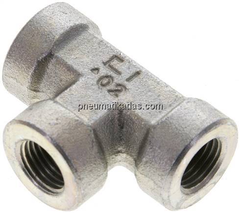 Hochdruck T-Stück G 1/4" (IG), Stahl verzinkt
