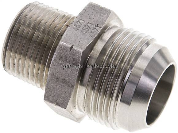 Doppelnippel NPT 3/4"-UN 1-5/16"-12(JIC), 1.4571