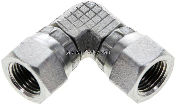 90°-Winkelverschraubung,60°Konus G 1/8" (IG), Stahl verzinkt