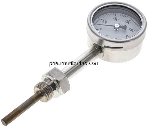 Bimetallthermometer, senkrecht D63/0 bis +600°C/63mm