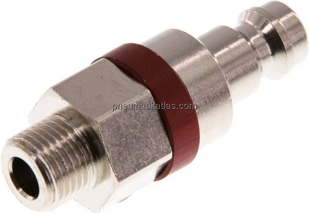 Kupplungsstecker (NW5) G 1/8"(AG), Messing vernickelt