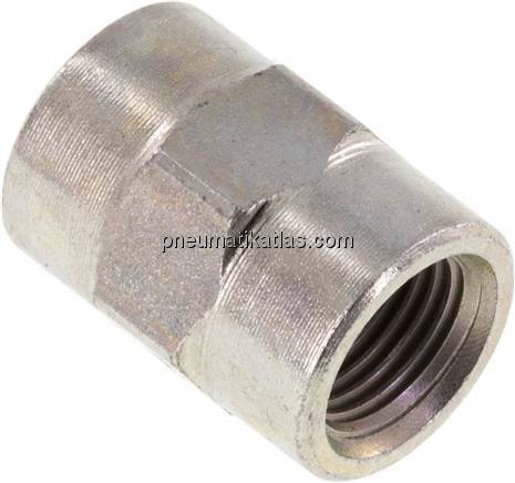 Hochdruck-Muffe NPT 1/8"-NPT 1/8", Stahl verzinkt