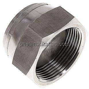 Verschlusskappe, 60° Kegel G 1-1/2", V4A