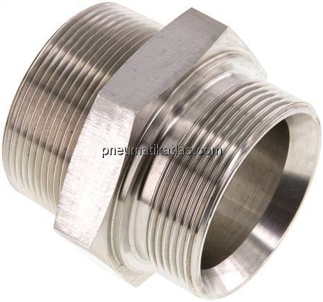 Doppelnippel G 2"-NPT 2", 1.4571