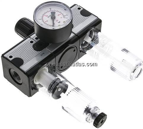 MULTIFIX Wartungseinheit (1), 3-tlg., G 3/8", 0,5 - 10 bar