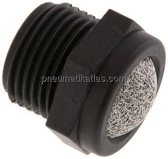 Schalldämpfer G 3/8", Drahtgewebe, Polyamid