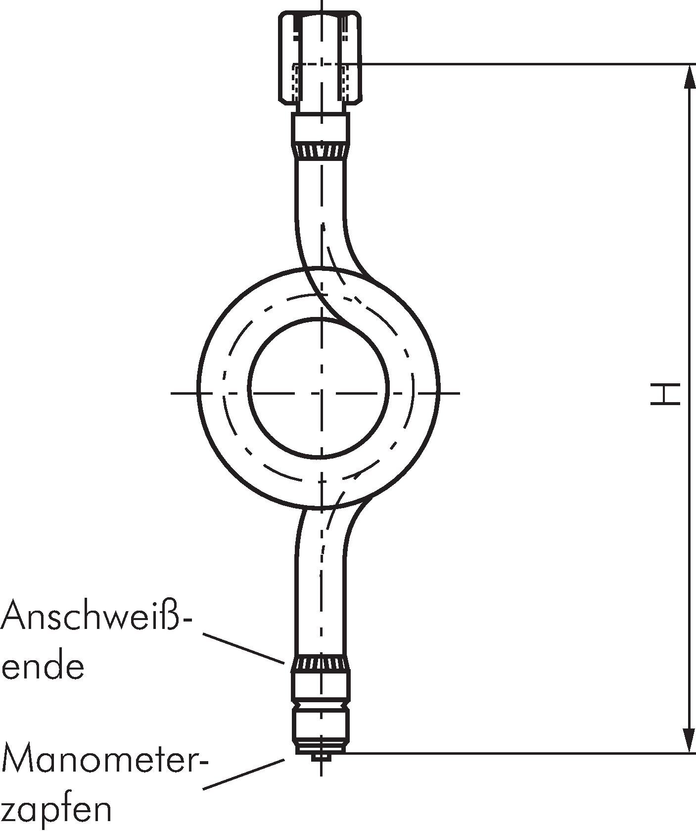 Zeichnung: Wassersackrohr Bauform C und D