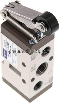 5/2-Wege Endschalter mit Rollenhebel, Rolle aus Kunststoff, G 1/4"