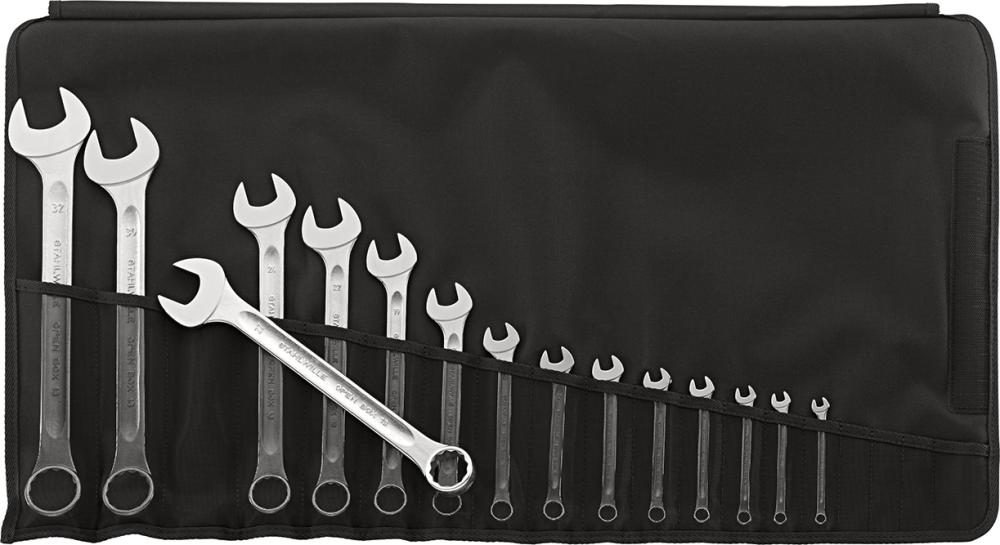 Ringmaulschlüssel-Satz DIN3113A 6-32mm 15-teilig in Rolltasche Stahlwille