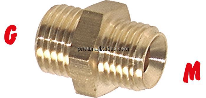 Exemplarische Darstellung: Doppelnippel mit G-Gewi