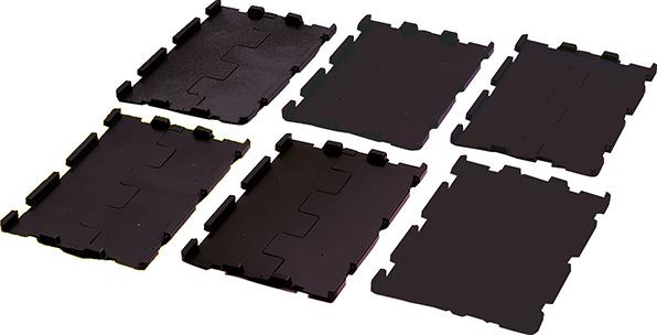 Klappdeckel schwarz f.Transport-Stapelkasten B600xT400 mm VE 4 Stk. LA-KA-PE