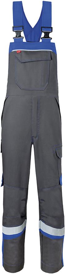 Latzhose, 20288 Gr.62, kohlengrau/blau