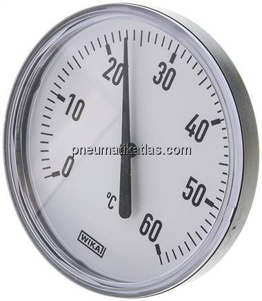 Bimetallthermometer, waagerecht D100/0 bis +60°C/60mm