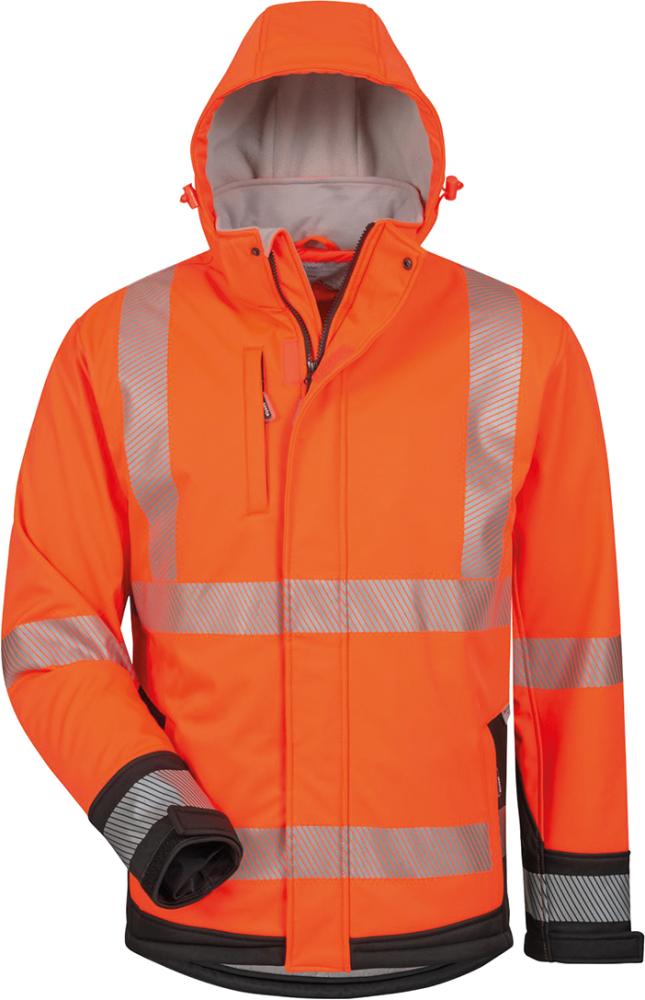 Warnjacke Lukas,SoftshellGr. 2XL, orange/schw.