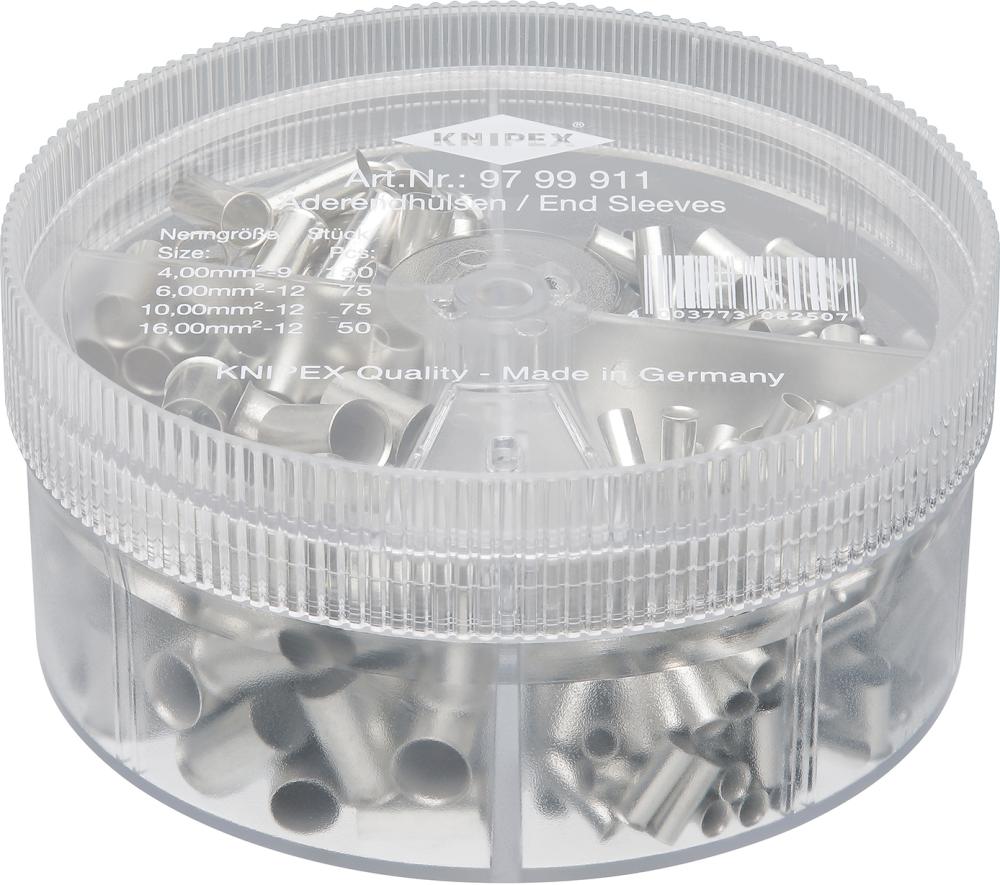 Aderendhülsen-Sortiment unisoliert 4-16qmm KNIPEX