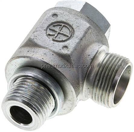 Winkel-Schwenkverschraubung G 1/2"-16 S (M24x1,5), ohne Mutter & Schneidring, St