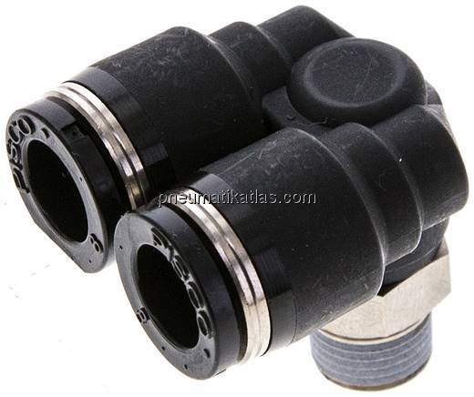 Y-Winkel-Steckanschluss R 1/8"x8mm, IQS-Standard