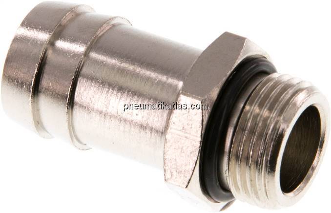 Gewindetülle mit O-Ring G 3/8"-16 (5/8")mm, Messing vernickelt