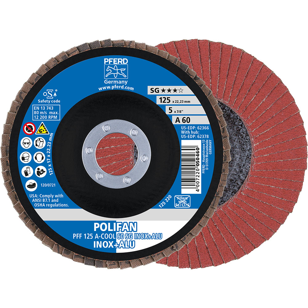 POLIFAN-Fächerscheiben PFF 125 A-COOL 60 SG INOX+ALU