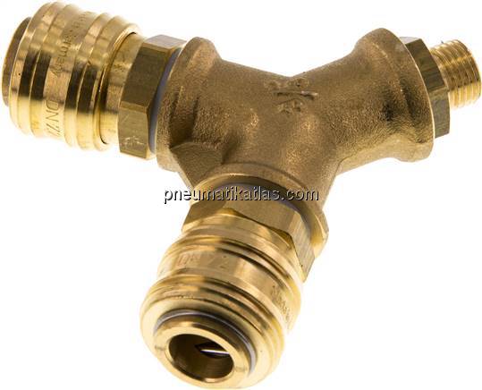 2-fach-Luftweiche mit Kupplungsdosen, G 1/4"