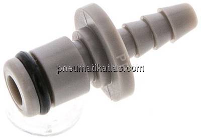 Kupplungsstecker (MC) mit Schlauchtülle, Polypropylen (grau)