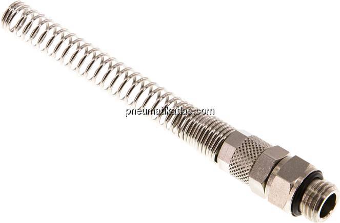 Gerade Drehverschraubung G 1/4"-8x5mm mit Knickschutz