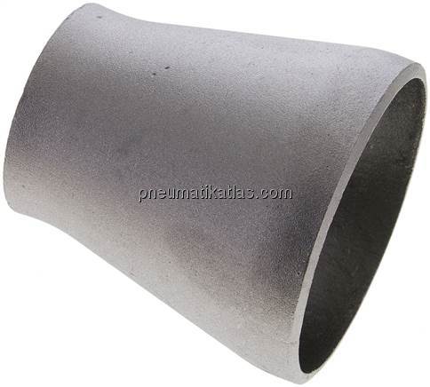 Reduzierstück 88,9x3,2mm - 60,3x2,9mm, P235GH-TC1 Stahl schwarz nahtlos