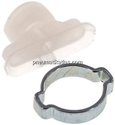 Ovalsauger, 24 x 8mm, Hub 1mm, Silikon (60A), transparent