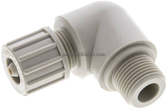 Winkel-Verschraubung G 3/8"-10x4mm, Polypropylen